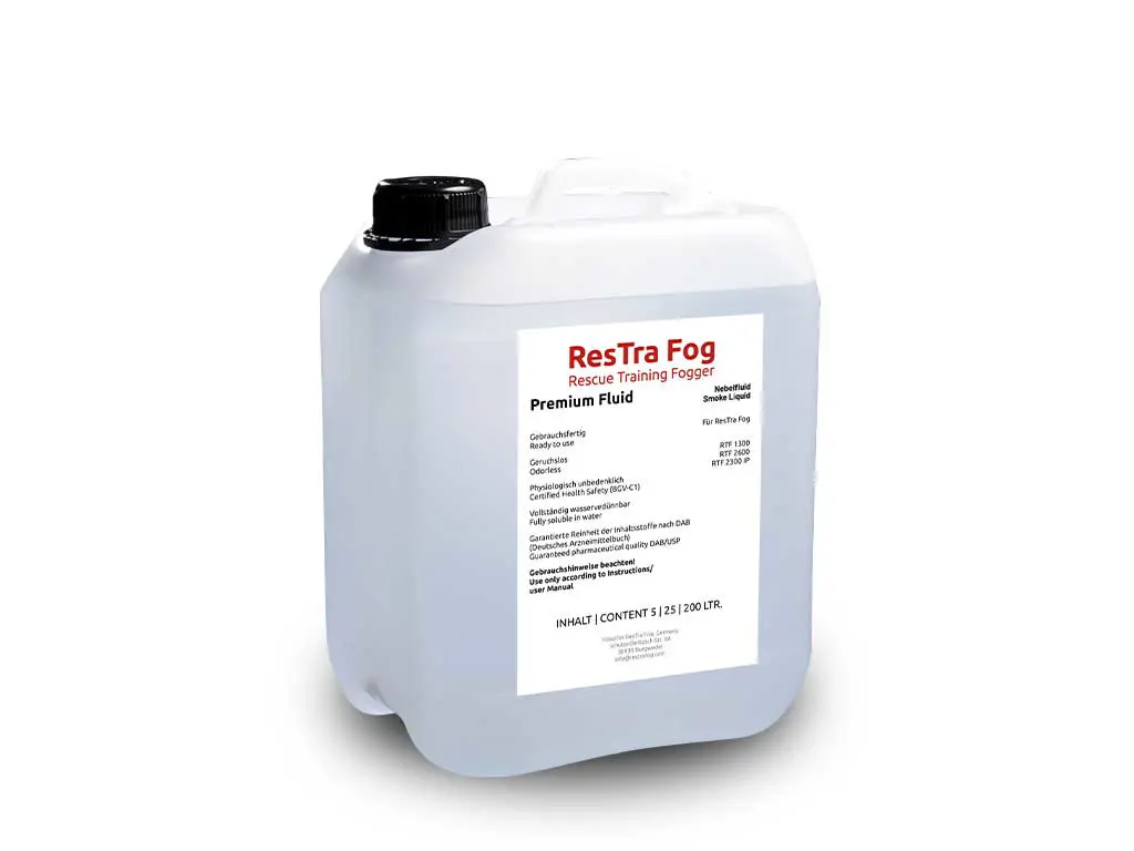 ResTra Fog Premium Fluid 5l, spezialfluid für Rettungsübungen, hizebeständiger