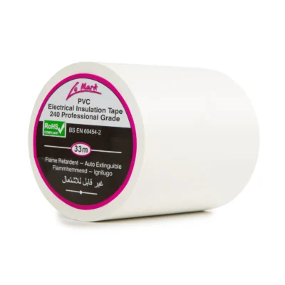 Le Mark PVC Electrical Insulation Tape White 75mm x 33m