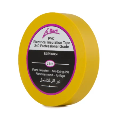 Le Mark PVC Electrical Insulation Tape Yellow 19mm x 20m