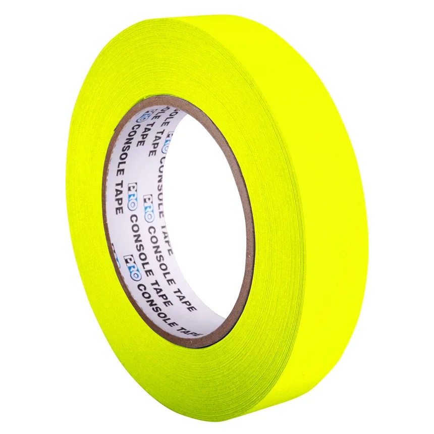 Pro Gaff Console Tape Neon Fluorescent Yellow 24mm x 25m – Bild 3